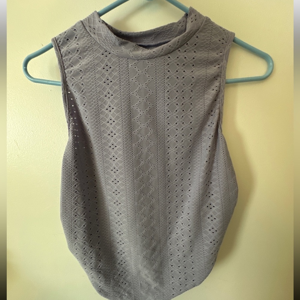 Eyelet Embroidery Ruched Crop Top